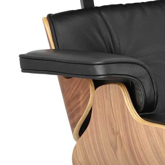 Fotel VIP 54x82x85 Czarny/Walnut/Baza Standard