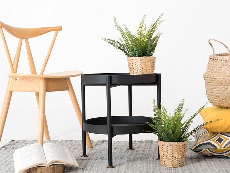 Stolik Kawowy HANNA METAL 40-2F Czarny