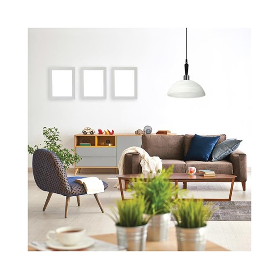 Lampa Wisząca DAVIO A Czarny/Biały