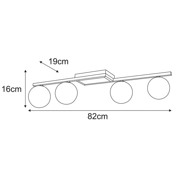 Lampa Sufitowa PAXI K-5465 Czarny/Grafitowy