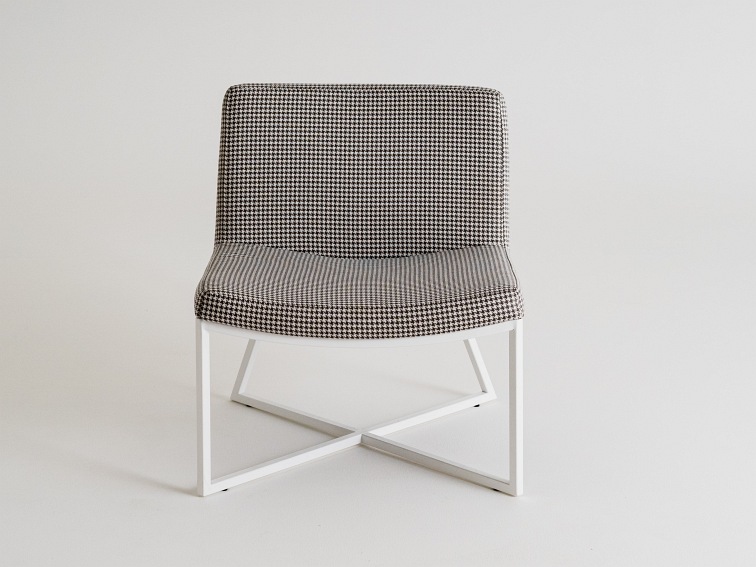 Fotel Zero 61x60x71 Jasna Pepita/Biały