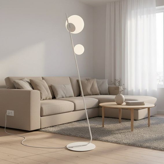 Lampa Podłogowa TATU LP2 Biały