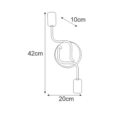 Kinkiet SKADI K-3895 Czarny