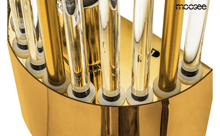 Lampa Ścienna AMANDA Złoty/Transparenty