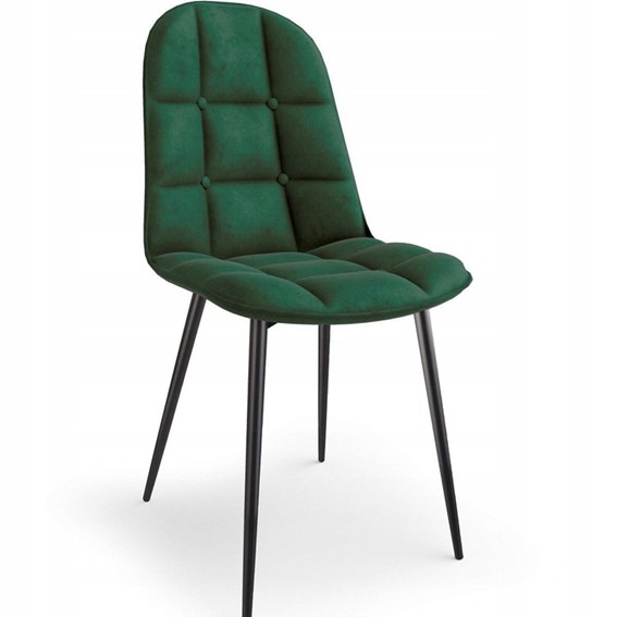 Krzesło K417 Velvet Czarny/Ciemny Zielony