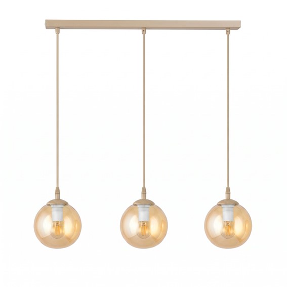 Lampa Wisząca COSMO 3 Beżowy/Miodowy