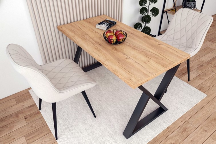 Stół ST(B)-FX/X60 67x128 Dąb Złoty Craft/Czarny