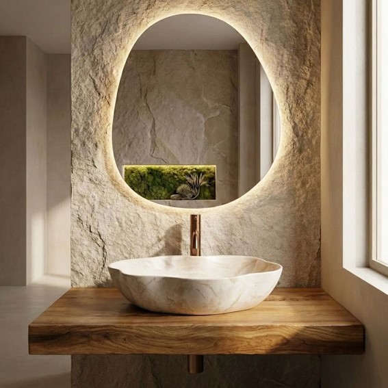 Umywalka Nablatowa PEARL KALLISTO Beżowy