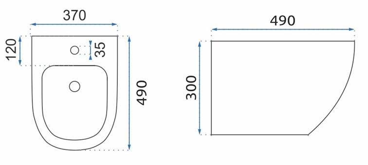Bidet OLIVIER Biały