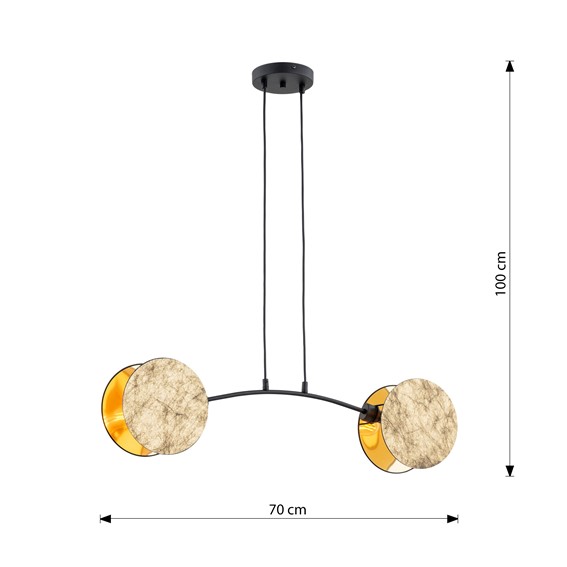 Lampa Wisząca MOTIF 2 Złoty