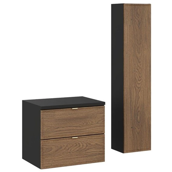 Zestaw Meblowy TALIA 60cm Czarny Mat/Dąb Casella
