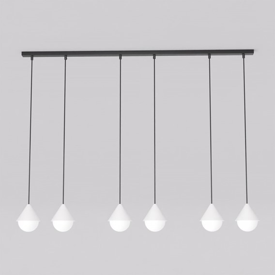 Lampa Wisząca GIRO 6 PREM Czarny/Biały