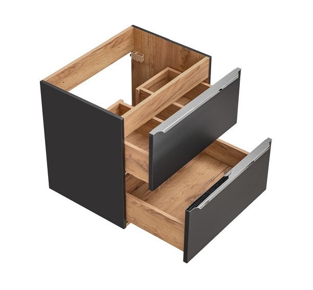 Szafka pod umywalkę Capri Cosmos 820 Dąb Złoty Craft / Czarny Mat