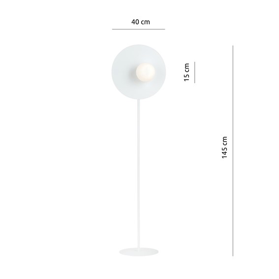 Lampa Podłogowa OSLO LP1 Biały/Opal