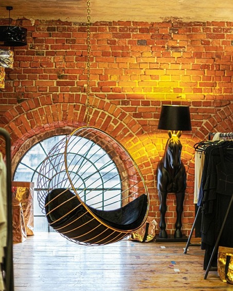 Fotel Wiszący GABBIA Złoty