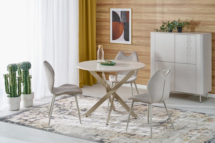 Stół EDGAR fi100 Kaszmirowy