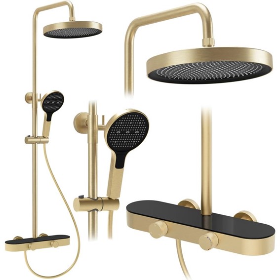 Zestaw Natryskowy CREO Złoty szczotkowany