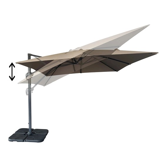 Parasol Ogrodowy BAZA 295cm Beżowy