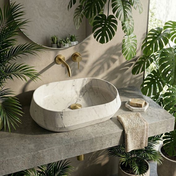 Umywalka Nablatowa ZOE Marlo Beżowy