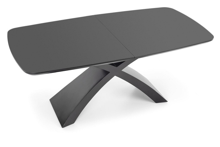 Stół Rozkładany Silvestro 89x180 Ciemny Popiel/Czarny