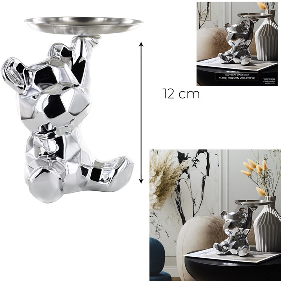 Figurka Origami Miś Srebrny