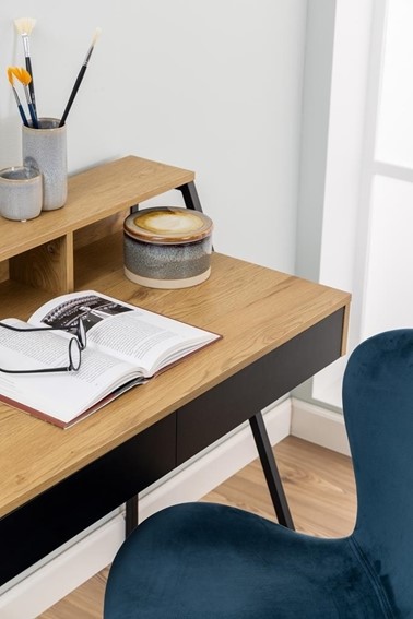 Biurko REECE Czarny/Naturalny