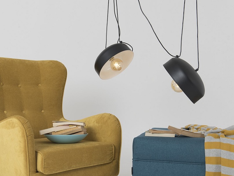 Lampa wisząca POPO FLAT L 2 – czarny