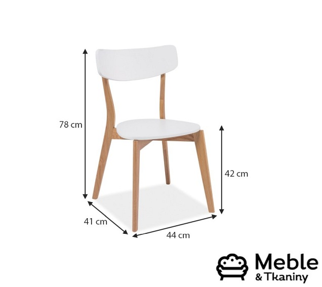 Krzesło MOSSO Dąb/Biały