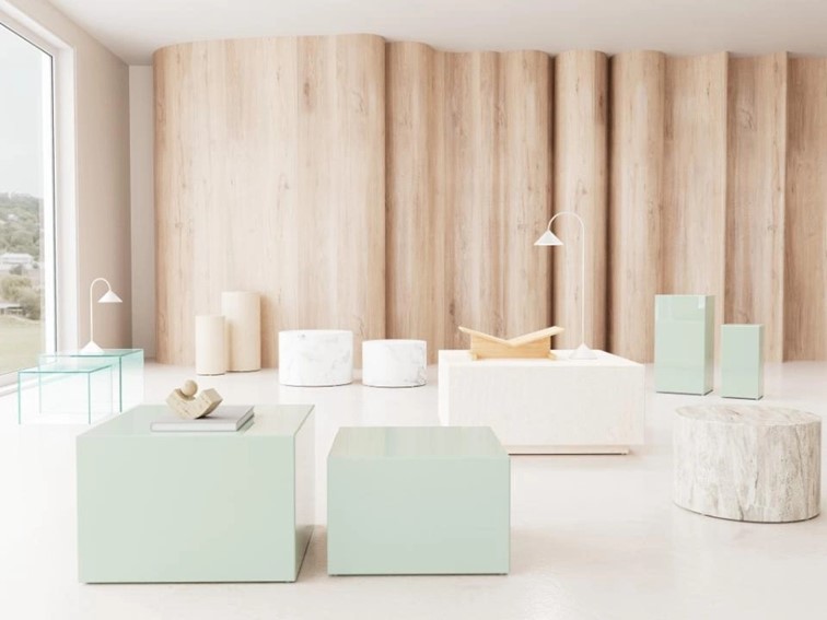 Zestaw 2 Stolików DICE Transparentny