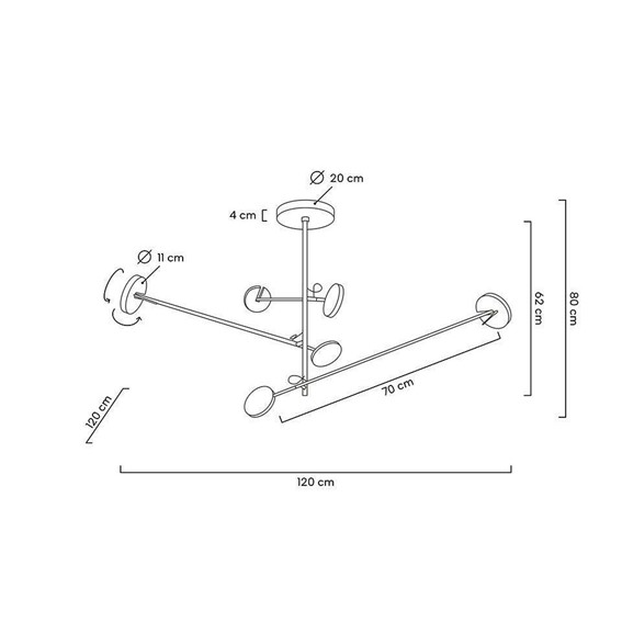Lampa Wisząca BOBBIE 3 Czarny