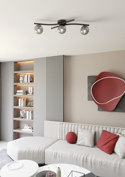 Lampa Wisząca OPUS 3 Czarny/Grafitowy