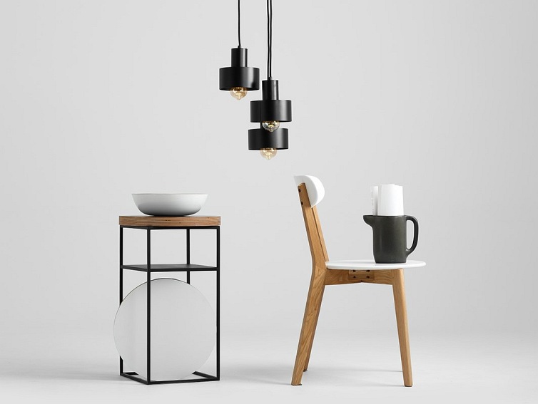 Lampa Wisząca Fay Koło 3 33x15x80 Czarny