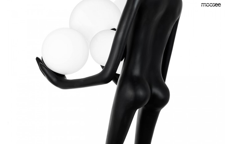 Lampa Podłogowa HUMAN Czarny/Biały