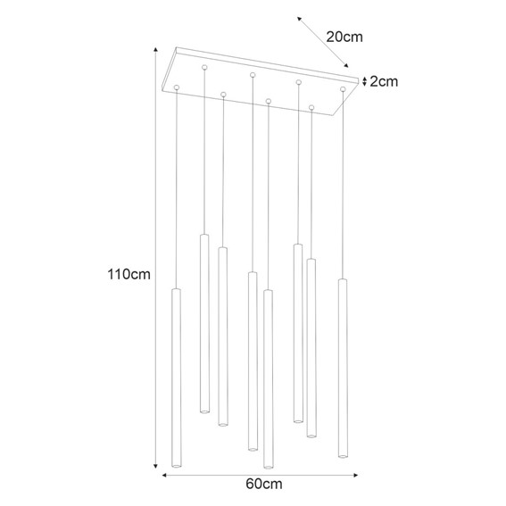 Lampa Wisząca GELATO K-4863 Czarny