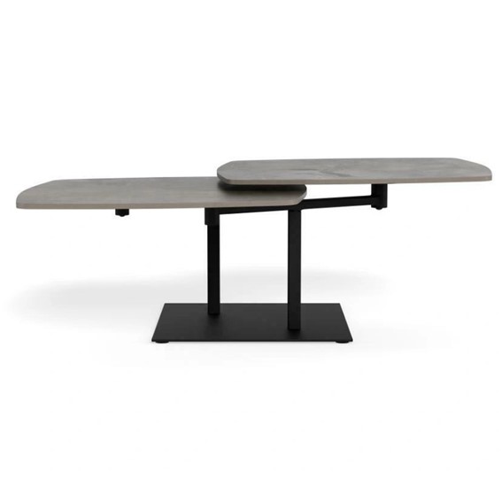Stół CARBALLO 122x70 Szary/Czarny