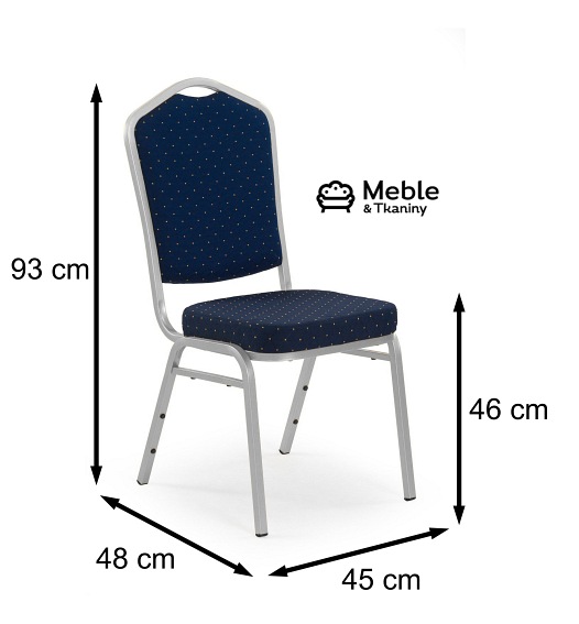 Krzesło K66S Niebieski/Srebrny