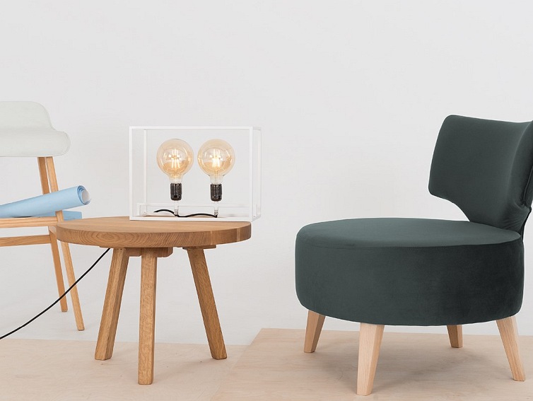 Fotel Flippin 75x60x75 Szary Bez/Naturalny