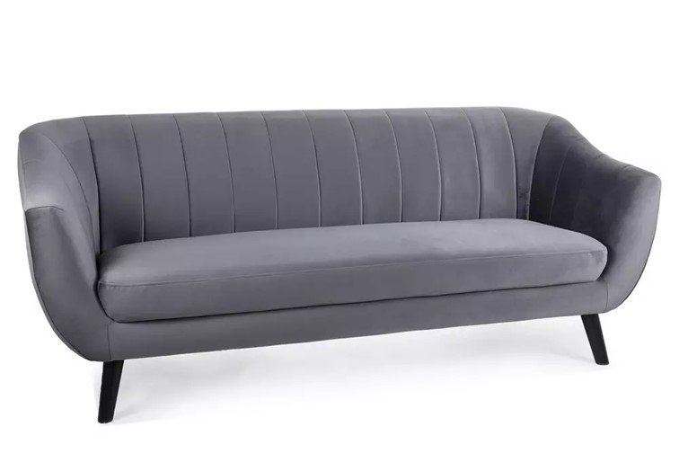 Sofa ELITE 3 Velvet Szary/Wenge