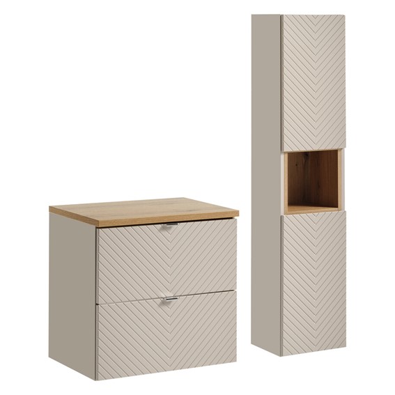 Zestaw Meblowy VIVA 60cm Dąb Coast Evoke/Kaszmirowy Mat