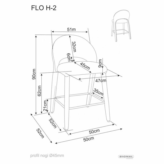 Hoker FLO H-2 Beżowy