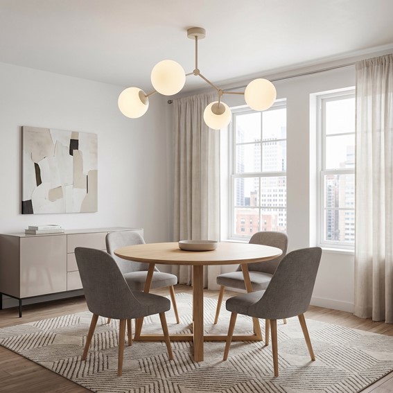 Lampa Sufitowa SPACE 4 Beżowy/Opal