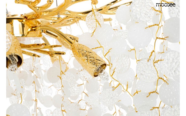 Lampa Wisząca RIVIERA 60 Złoty/Transparentny