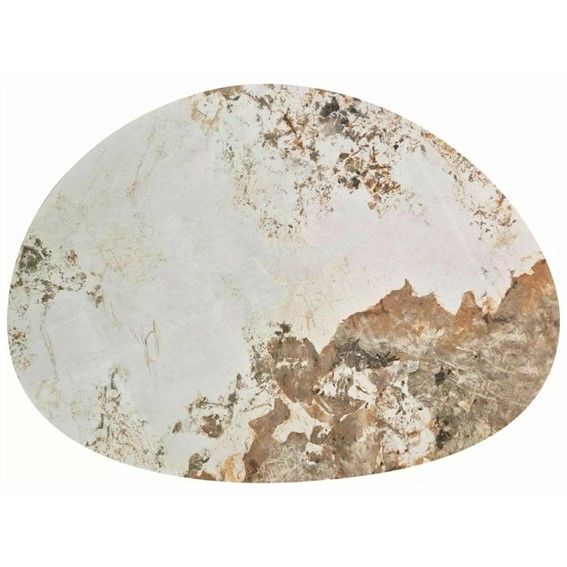 Ława ADELIS 110x80cm Biały Połysk/Dąb