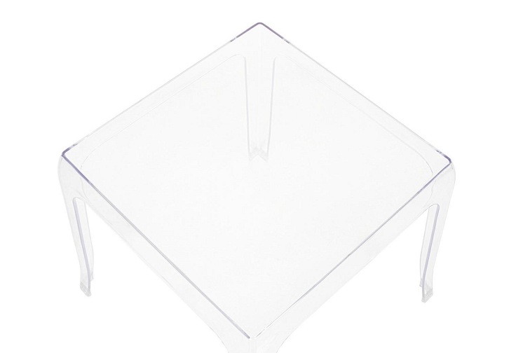 Stolik GHOST 42x42 Transparentny/Poliwęglan