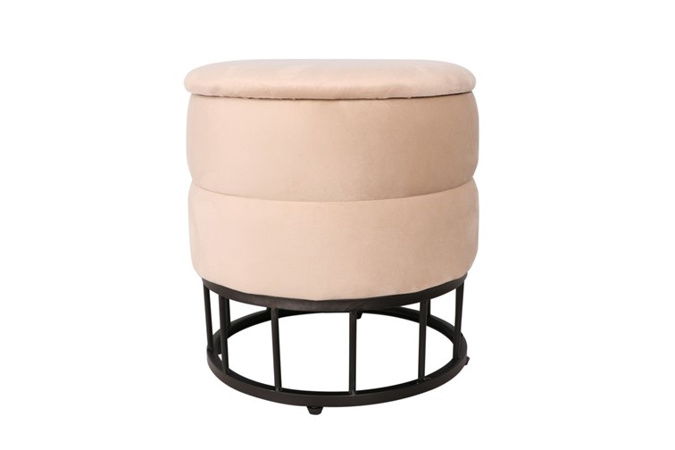 Pufa Velvet P3-FX (B) Beżowy/Czarny