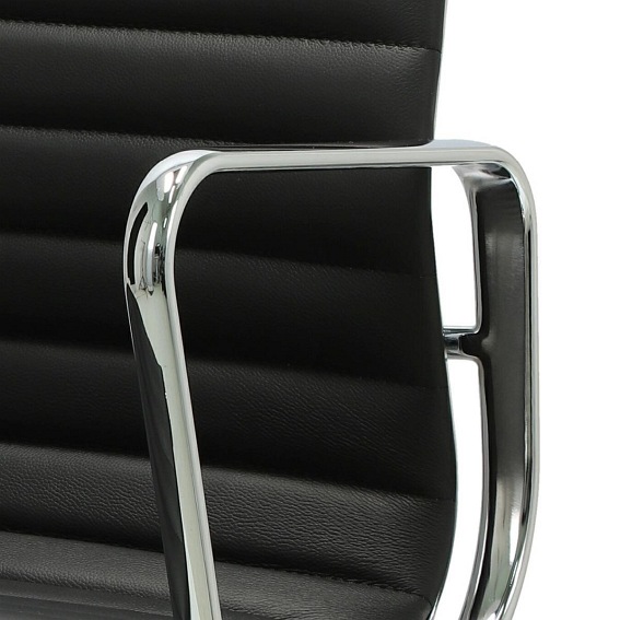 Fotel Biurowy CH1191T Czarna Skóra/Chrom