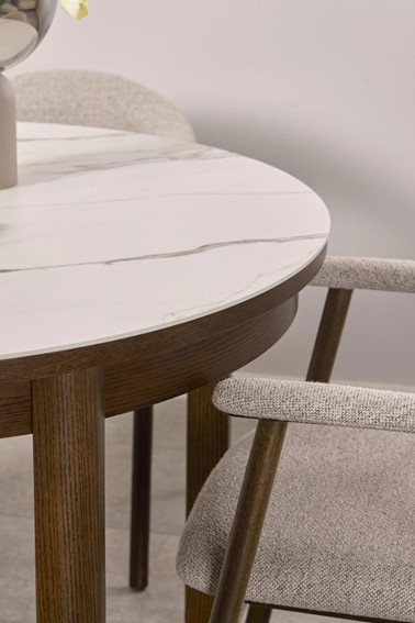 Stół Rozkładany SOUTHAMPTON fi120 Brązowy