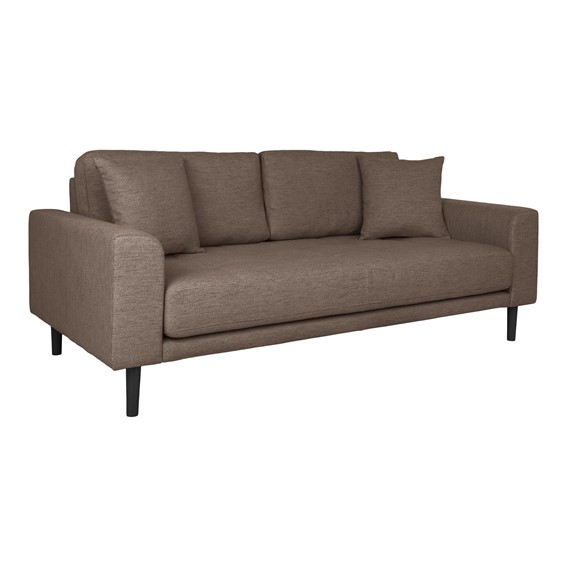 Sofa LIDO 2,5 Brązowy/Czarny