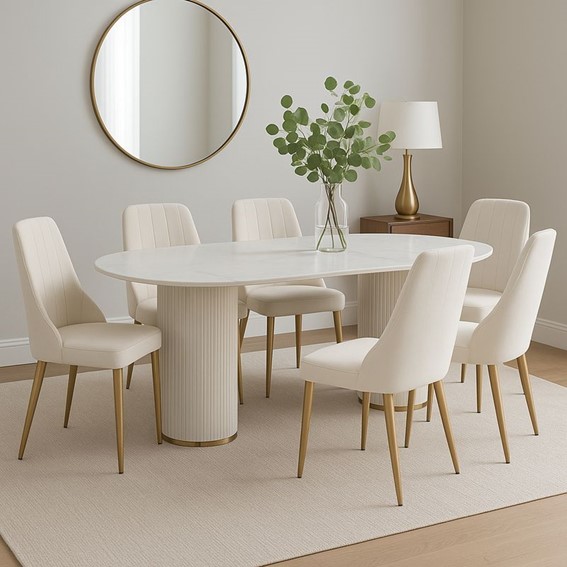 Krzesło MODIG M4-10 Biały/Złoty