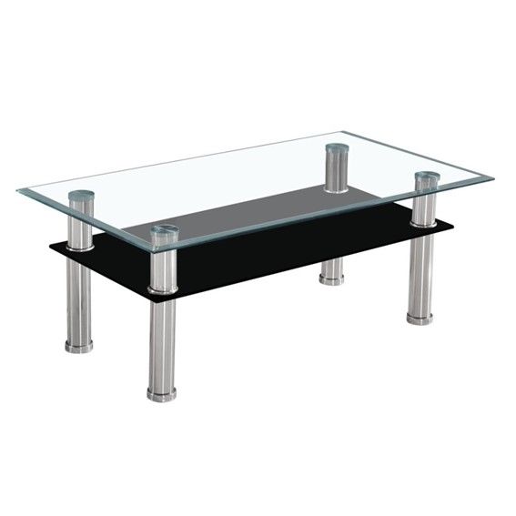 Stolik Kawowy CT-053 Transparentny/Chrom